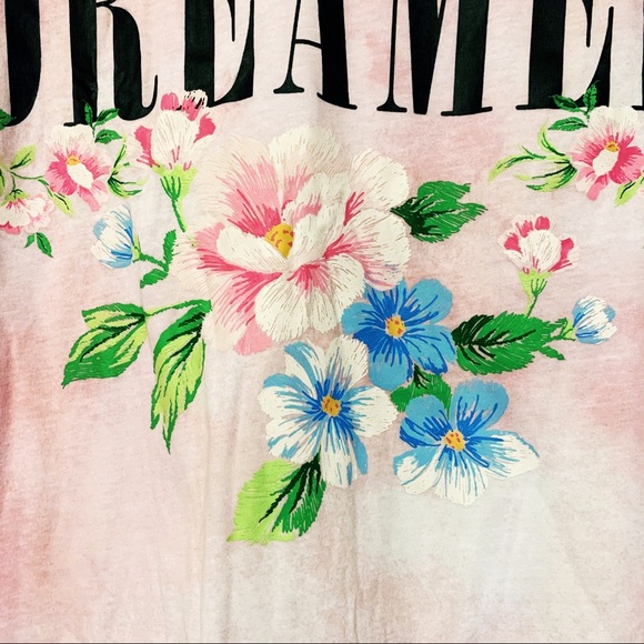 DREAMER Floral Tie Dye Long Sleeve Graphic Tee XL - Picture 11 of 12